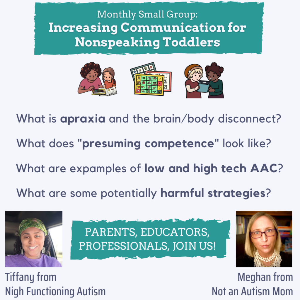 A flyer for our small group, Encreasing Communication Options for your Child